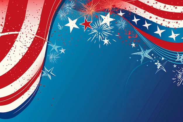 July 4th United States Independence Day abstract poster background