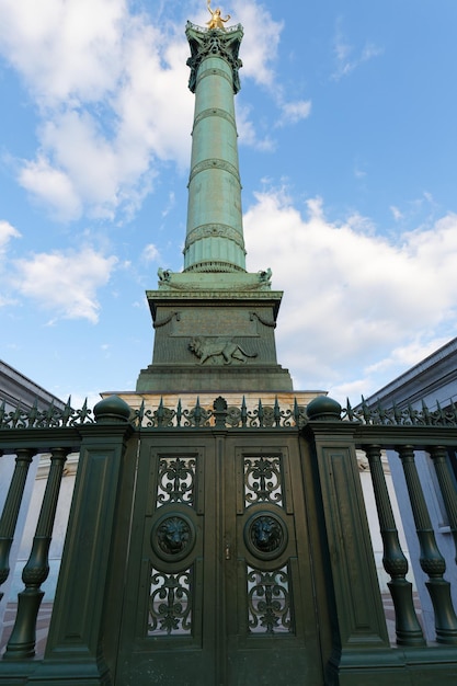 The july column in bastille square in paris france