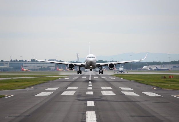 Jumbo jet flying in the sky