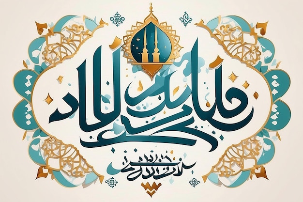 Jumma mubarak blessed friday arabic calligraphy social media post