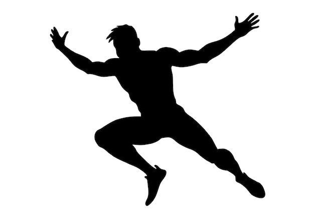 Photo a jumping silhouette of a man