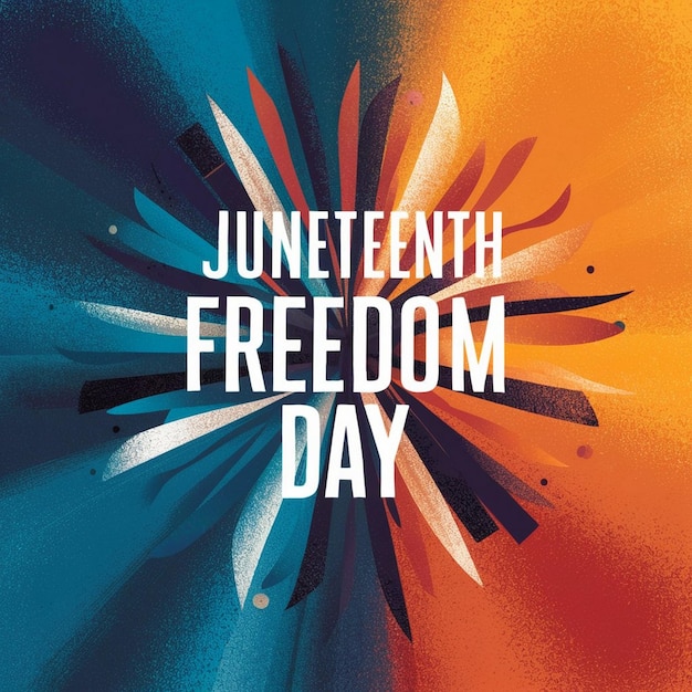 Juneteenth celebration poster template