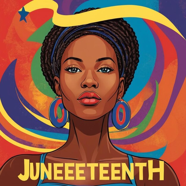 Juneteenth a day for freedom poster