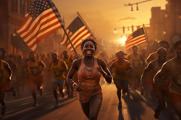 Juneteenth freedom run capturing the spirit of Generative ai