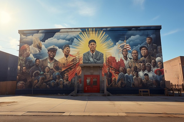 Juneteenth mural celebrating the achievements Generative ai