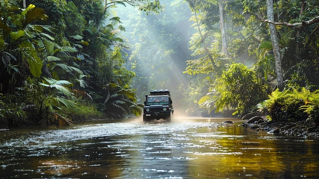 Jungle Adventure OffRoad Vehicle Crossing River