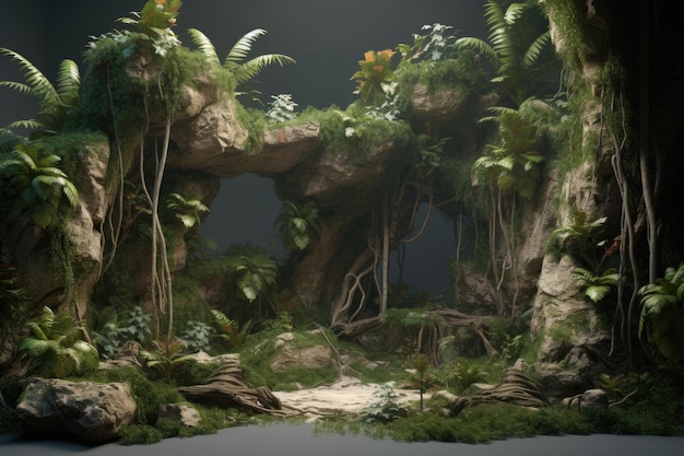 Jungle Backdrop for Model and Object Showcase