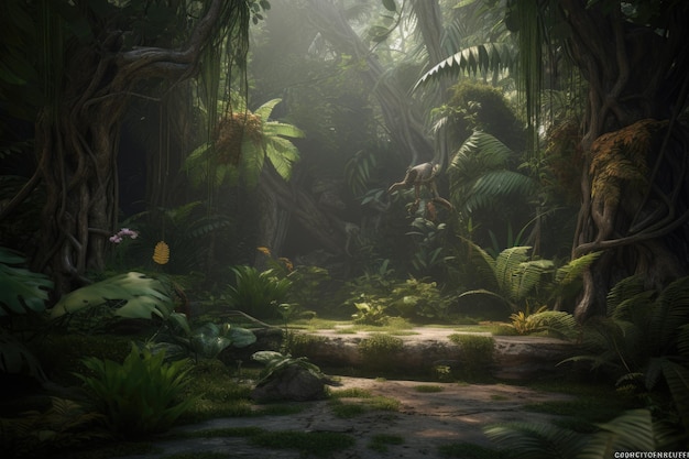 Jungle Backdrop for Model and Object Showcase