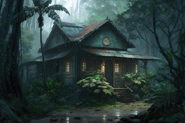 The jungle house in the jungle