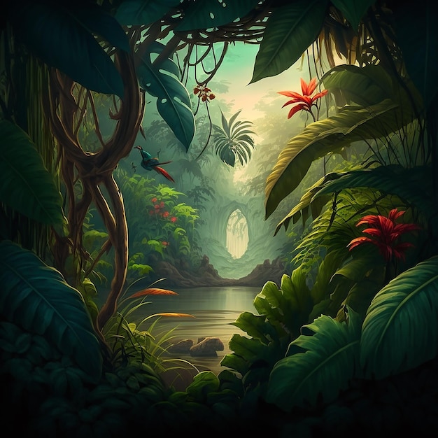 Jungle Nature Tropical Rainforest Gaming HD Background