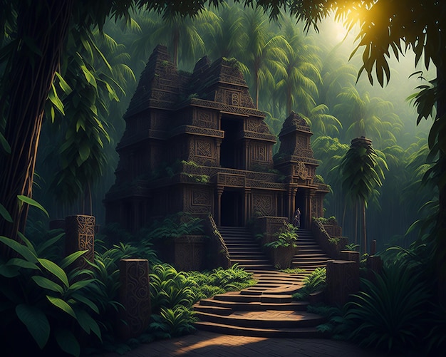 A jungle temple in the jungle