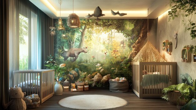 Photo jungle themed nursery