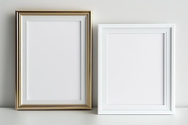 Just two wooden frames a light background