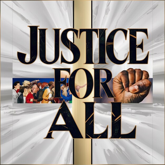 Photo justice for all quotes image white background