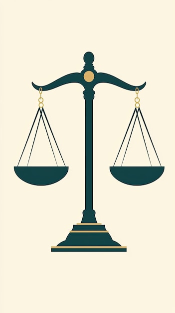 Photo justice and equality a simple illustration of a balanced scale