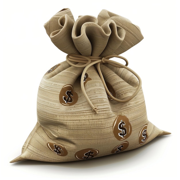 A jut money bag with a dolar on it Finance cash money Generated by artificial intelligence