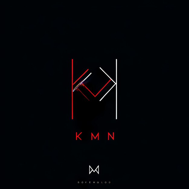 Photo k and k letter logo design with red and black colors elegant and classic font