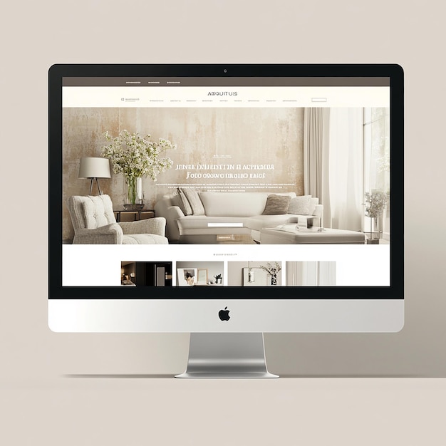 Photo k landing page template for interior designer and home decor