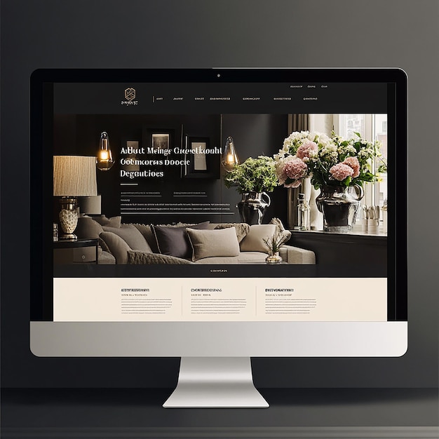 Photo k landing page template for interior designer and home decor