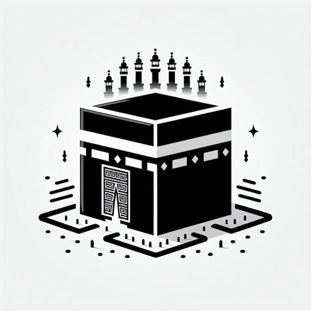 Photo kaaba in macca saudi arabia mokkha icon kaaba vector