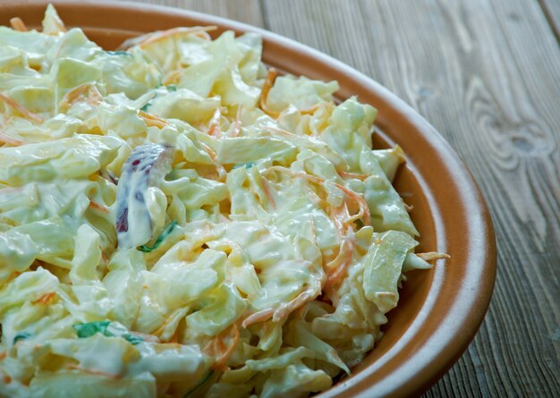 Photo kaalisalaatti - finnish coleslaw. close up