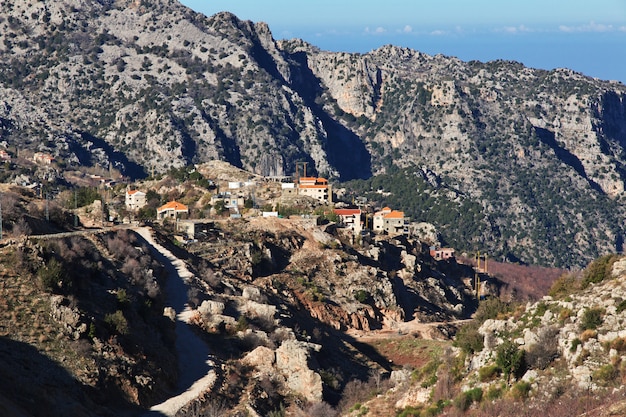 Kadisha Valley in mountains of Lebanon