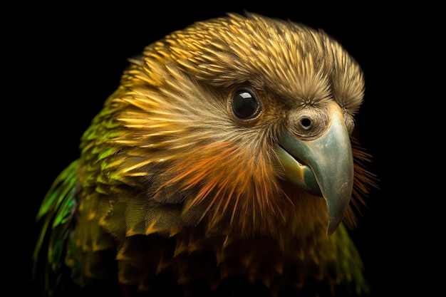 kakapo portrait Strigops habroptilus