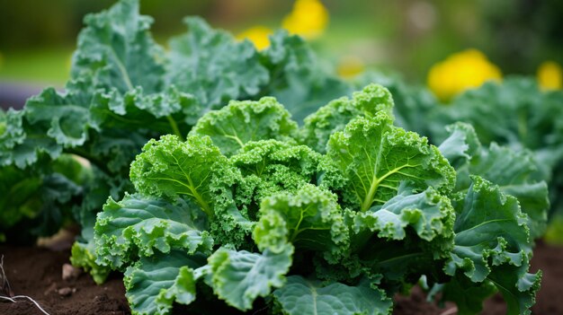 Kale flowers high quality image in garden