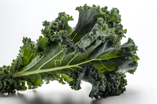 kale fruit vegetable flat lay on background