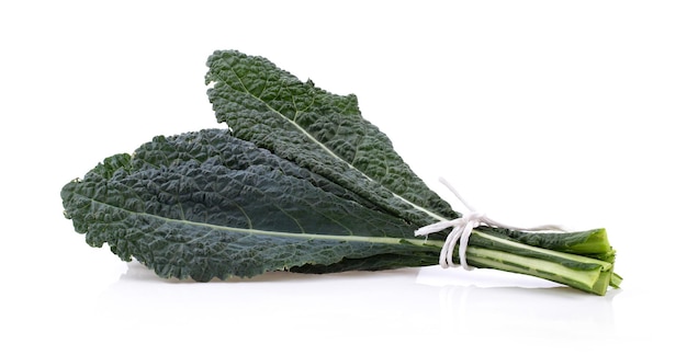 Kale leaf salad vegetable isolated on white background