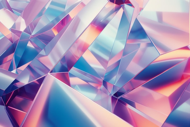 A kaleidoscope of abstract crystalline shapes celebrates a symphony of colors