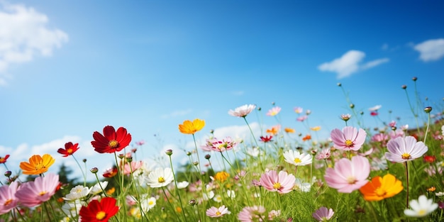 A Kaleidoscope of Color in a Sunlit Meadow