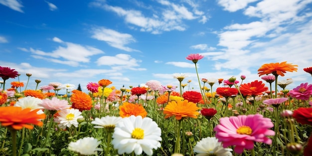 A Kaleidoscope of Color in a Sunlit Meadow