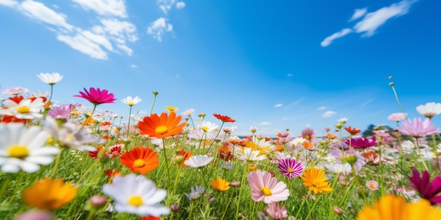 A Kaleidoscope of Color in a Sunlit Meadow