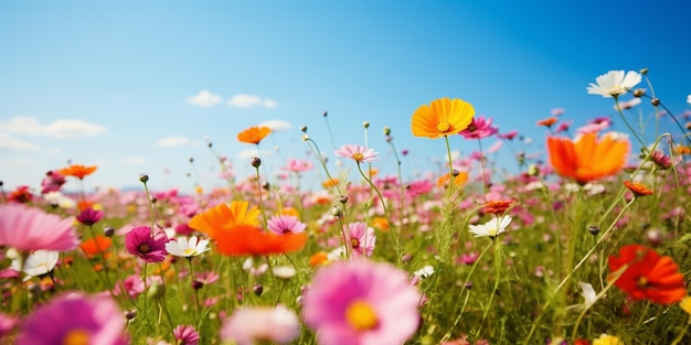 A Kaleidoscope of Color in a Sunlit Meadow