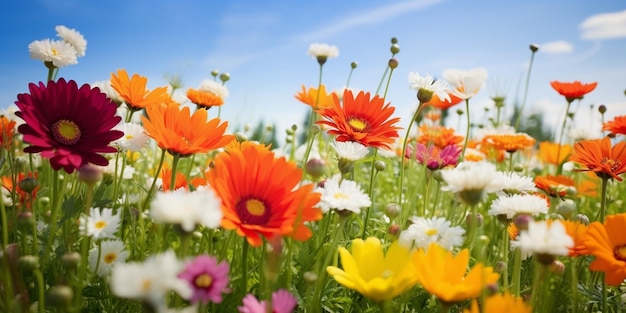 A Kaleidoscope of Color in a Sunlit Meadow