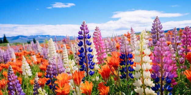 A Kaleidoscope of Color in a Sunlit Meadow