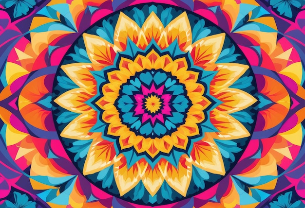 A kaleidoscope of colors and shapes constantly shifting and changing creating a mesmerizing