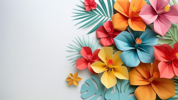 A kaleidoscope of origami blooms springs to life in a serene blend of form and color