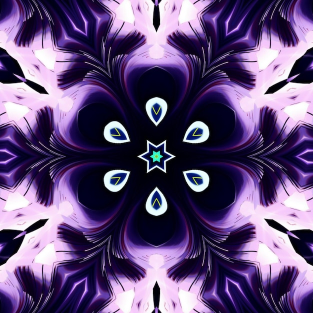 A kaleidoscope of purple and blue flowers is made up of a kaleidoscope.