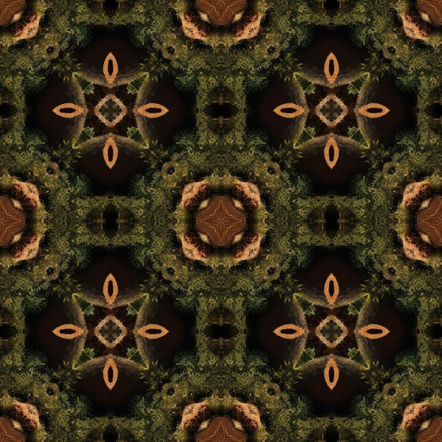 Kaleidoscopic ornamental seamless pattern