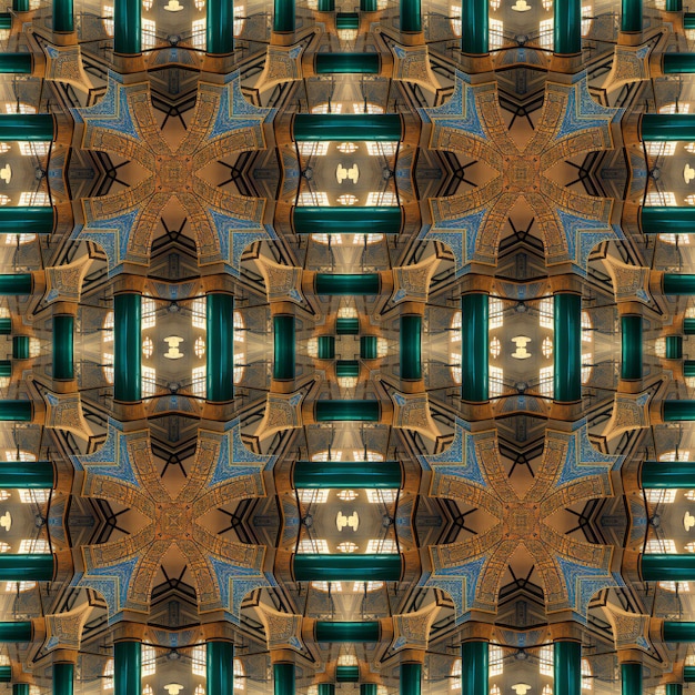 Kaleidoscopic wallpaper tiles Seamless texture or background