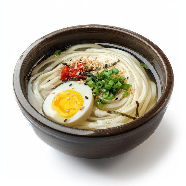 Photo kalguksu served on a bowl isolated on white background