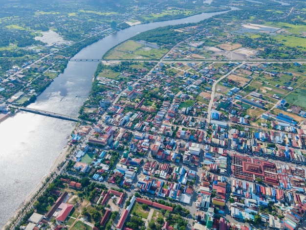 kampot city view on sky Cambodia photo City view Kampot Province