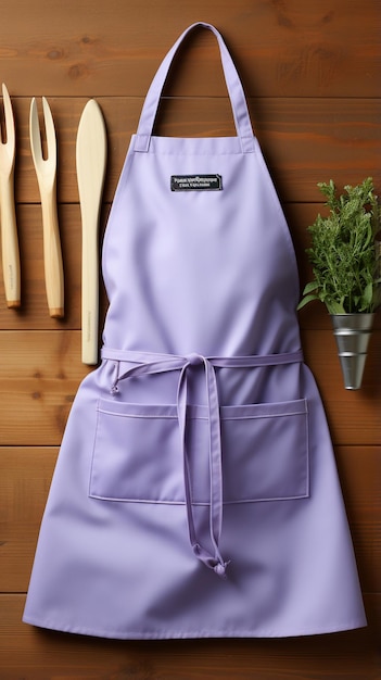 The Kan School Chef's Apron in Organic Black Captured through Precisionist Tabletop Photography wi