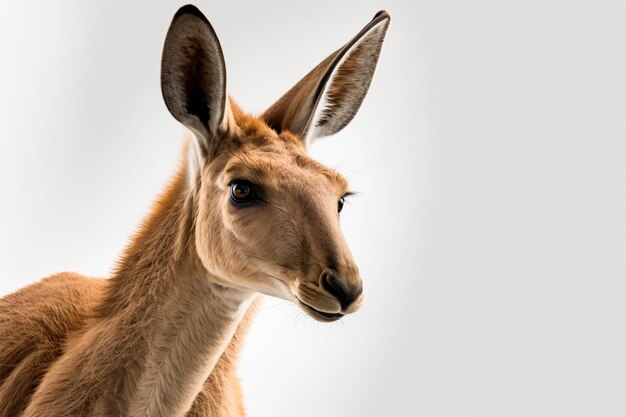 A kangaroo with a white background