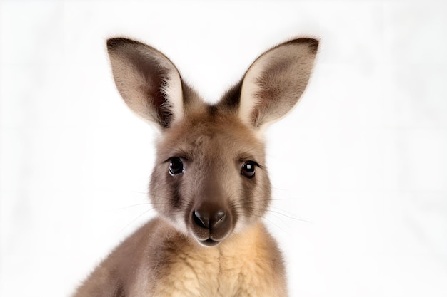 A kangaroo with a white background