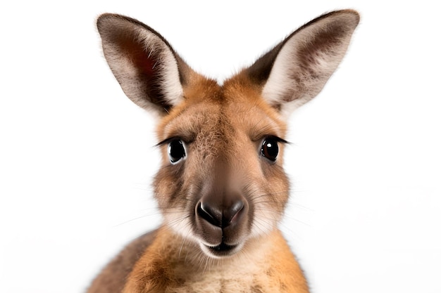 A kangaroo with a white background