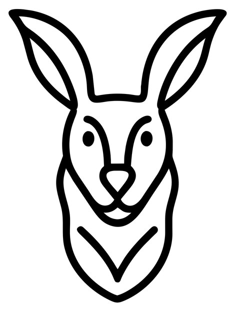 KangarooColoring page for kids Printable page Preschool education