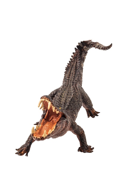 Kaprosuchus Dinosaur on white background